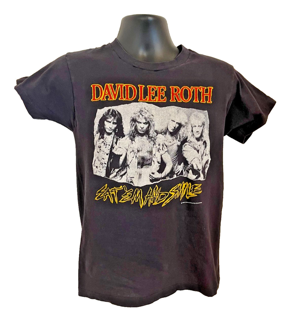 Vintage 80s David Lee Roth T Shirt Eat Em And Smile Tour Concert Tee M